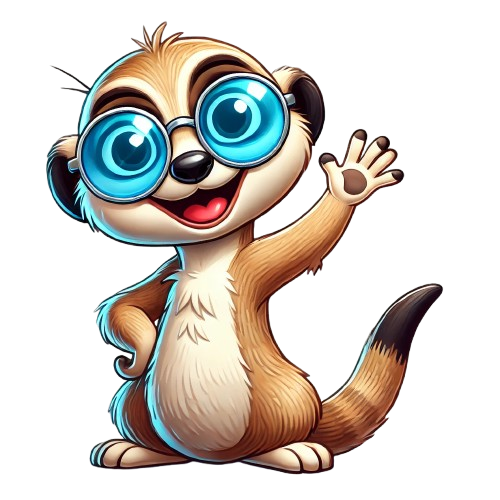 Friendly Hyke meerkat mascot